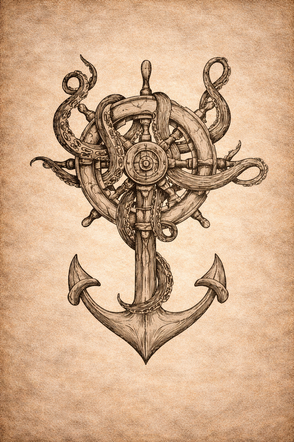 DeepWaterFossils kraken logo — megalodon teeth for sale